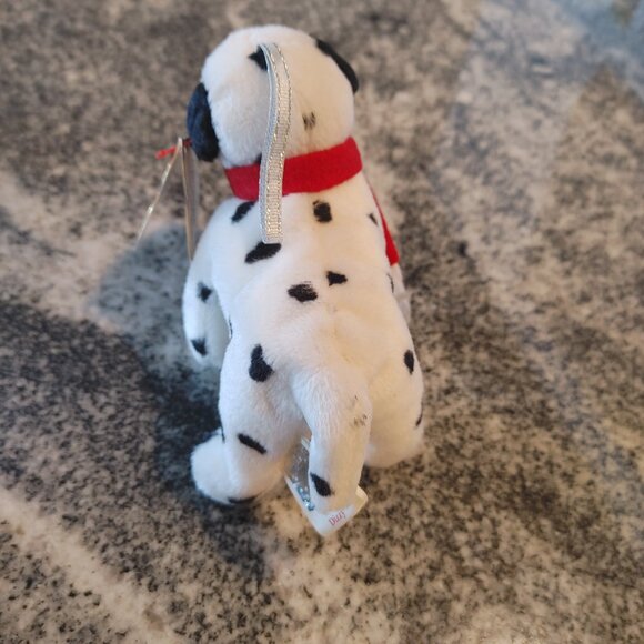 Retired 2002 Jingle Beanie Baby Dizzy, Dalmatian Dog, Christmas Toy - Rattle - Picture 13 of 15